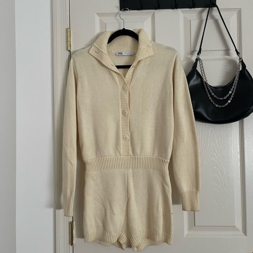 Zara one piece sweater romper
